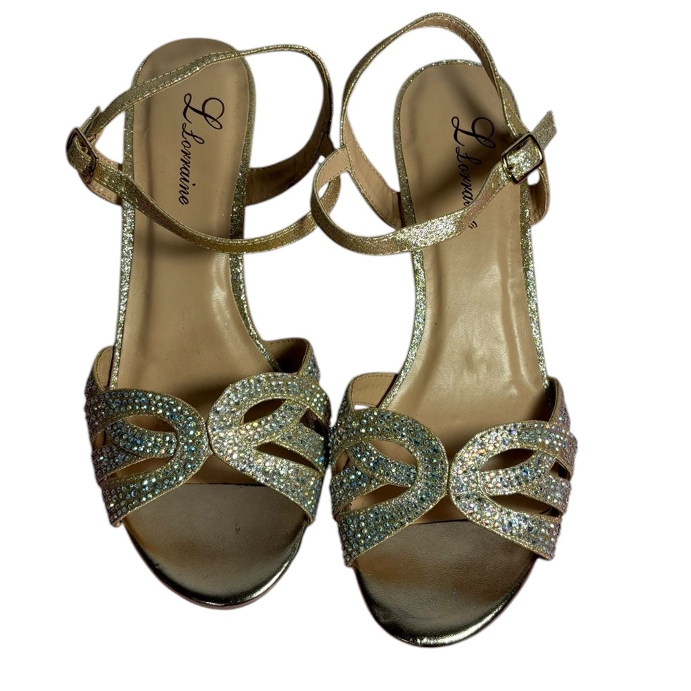 L. Lorraine Rose Gold Dress Heels. Size 8 1/2. Worn once. Beautiful.